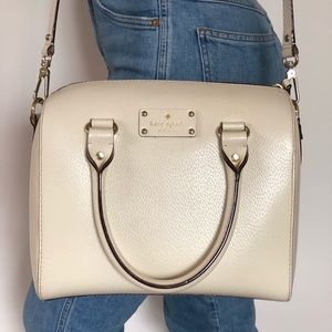 Kate Spade cream leather purse / satchel